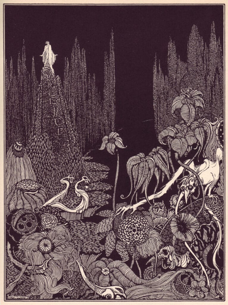 Edgar Allen Poe - Silence - A Parable - Illustration by Harry Clarke