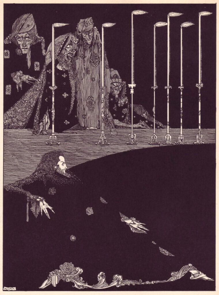 Edgar Allan Poe - The Pit and the Pendulum - Illustration by Harry Clarke 1