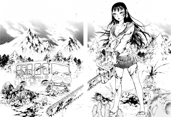 Manga by Rei Mikamoto - Chimamire Sukeban Chainsaw Picture 1